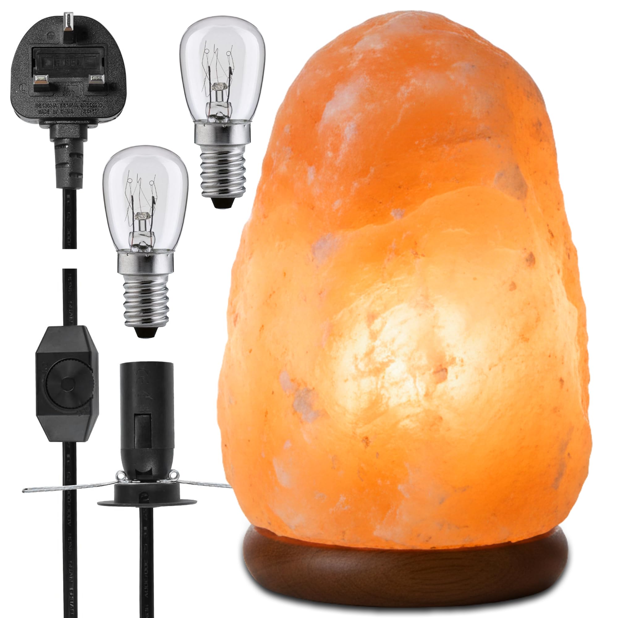ONEX Himalayan Salt lamp 3-5 KG Prime Quality 100% Original Himalayan Crystal Rock Salt Lamp Natural from Foothills of the Himalayas Beautifully Hand Craft Comes with Complete Electric Fitting