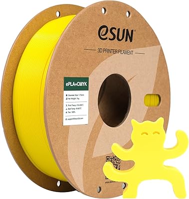 18 – eSUN Lithophane Yellow PLA+ Filament 1.75mm, 3D Printer Filament PLA Plus, Dimensional Accuracy +/- 0.03mm, 1KG Spool (2.2 LBS) Cameo 3D Pri…