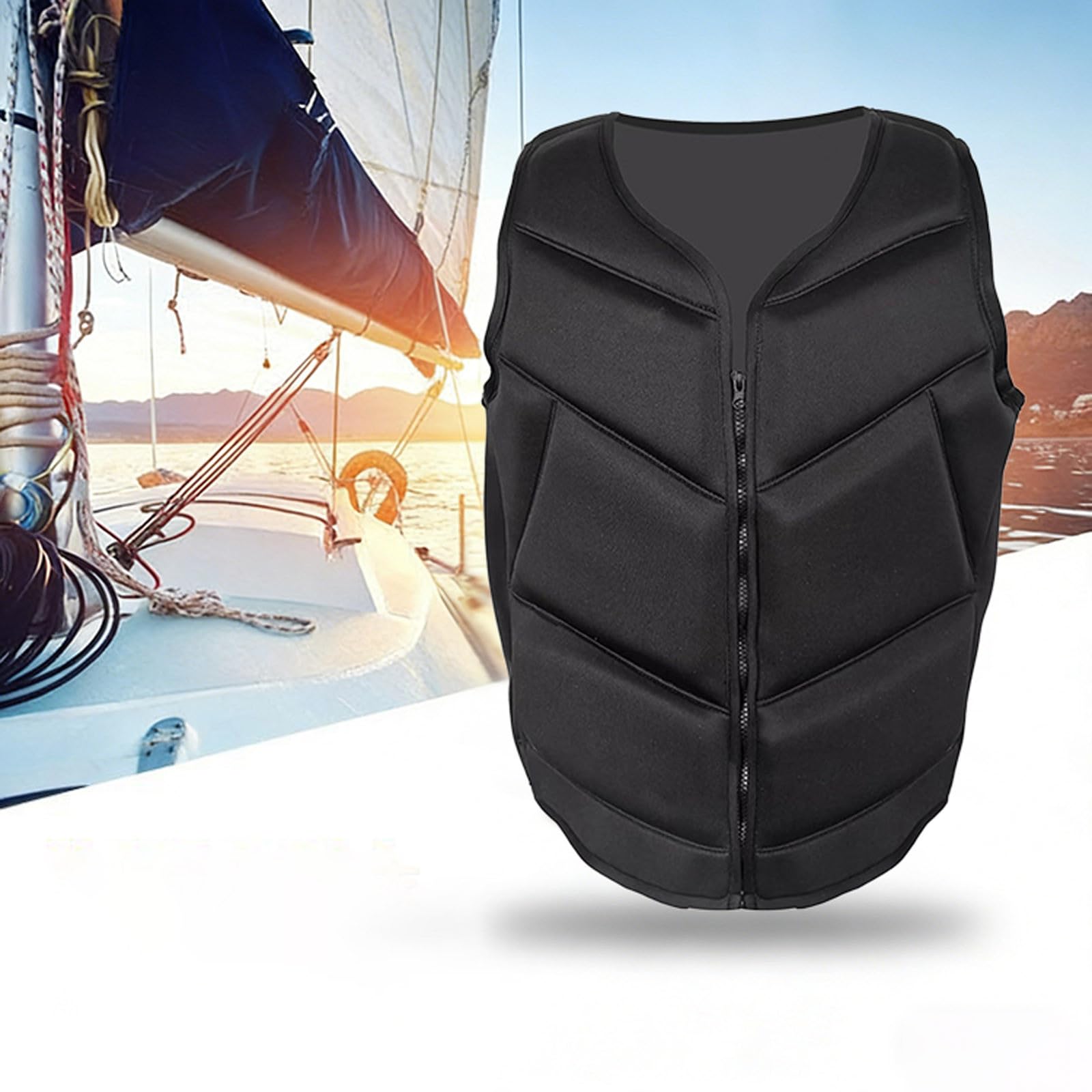 Generisch Damen Comp Wassersport Waterski Jetski Wakeboarden Safety Impact Weste - Top - Schwarz