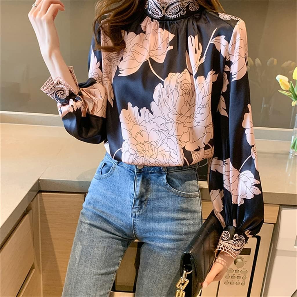 99 以上節約 Lepsjgc ファッションプリンティングレディースシャツ女性用ブラウス長袖シャツのトップス Color A Size 2xl Code Applepress Ca