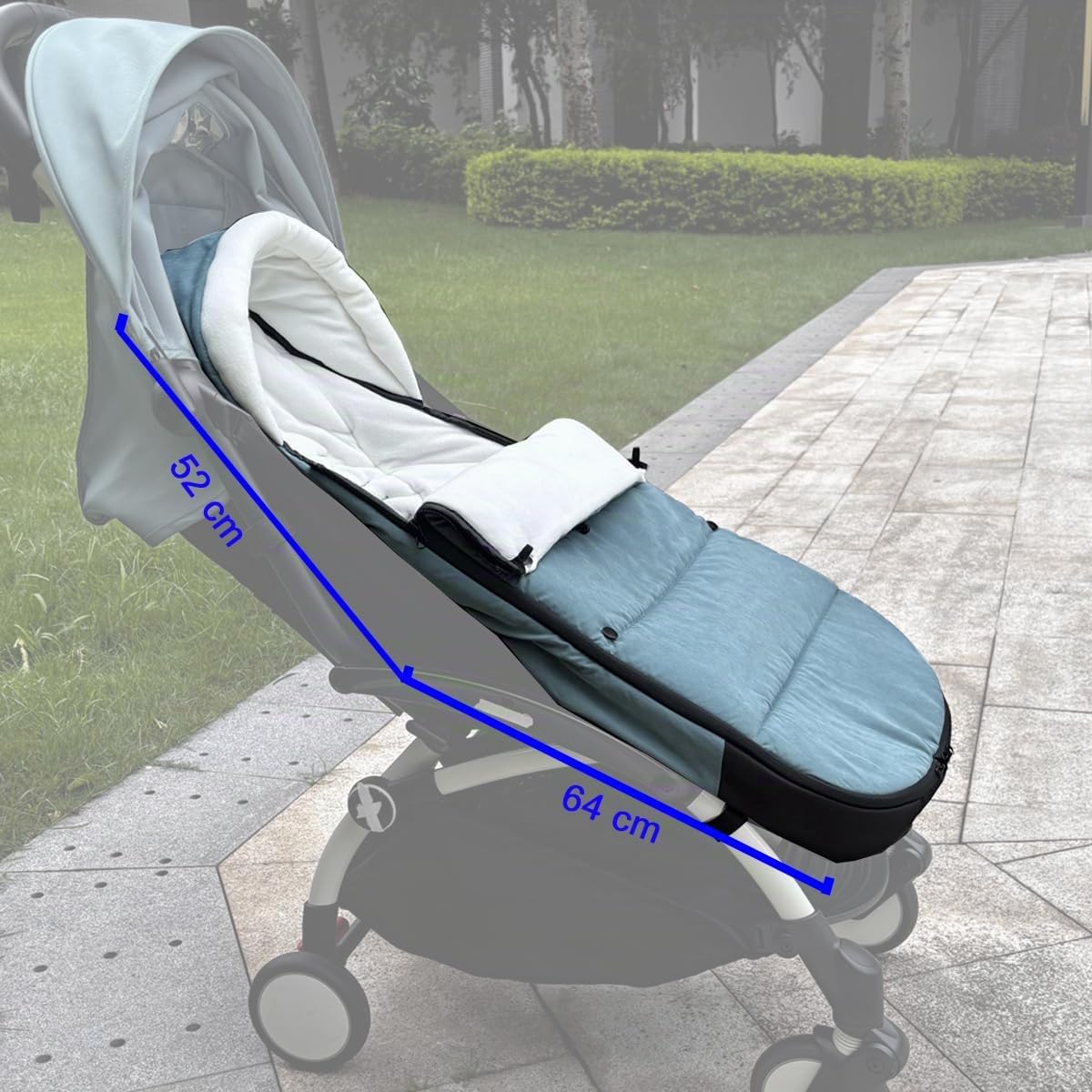 Saco universal para cochecito Babyzen YOYO/YOYO2 y Bugaboo, base de tela impermeable, fácil de limpiar, funda cálida para cochecitos
