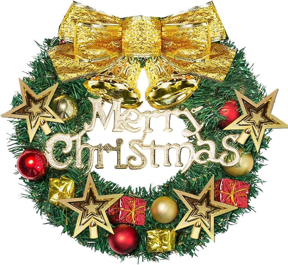 Christmas Wreaths for Front Door,12" Winter Wreaths for