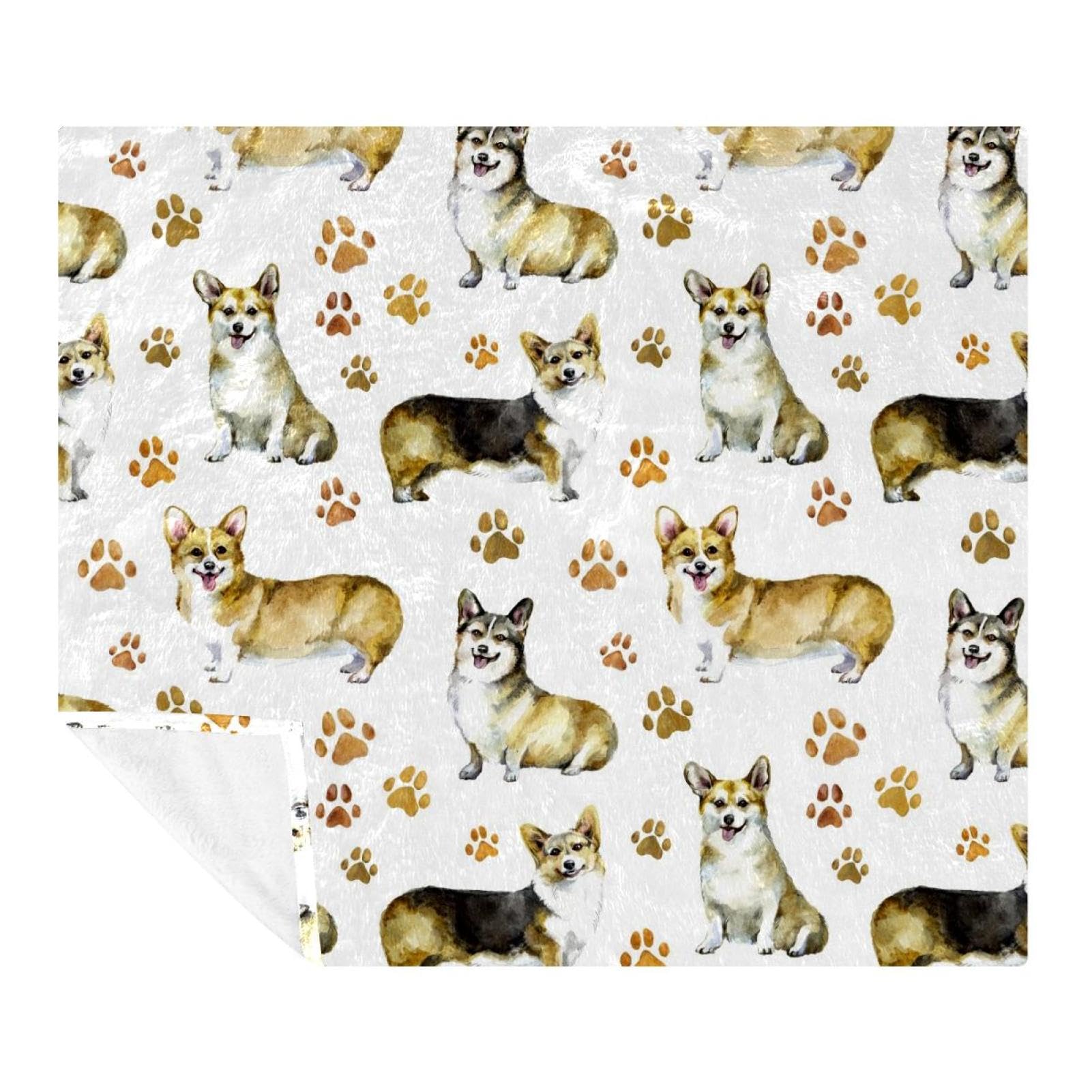 Couverture microfibre légère Corgi thermorégulatrice pour lit et voyage