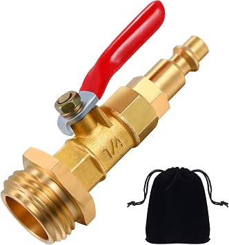 Hotop Brass Winterize Blowout Adapter, Rv Blowout Plug