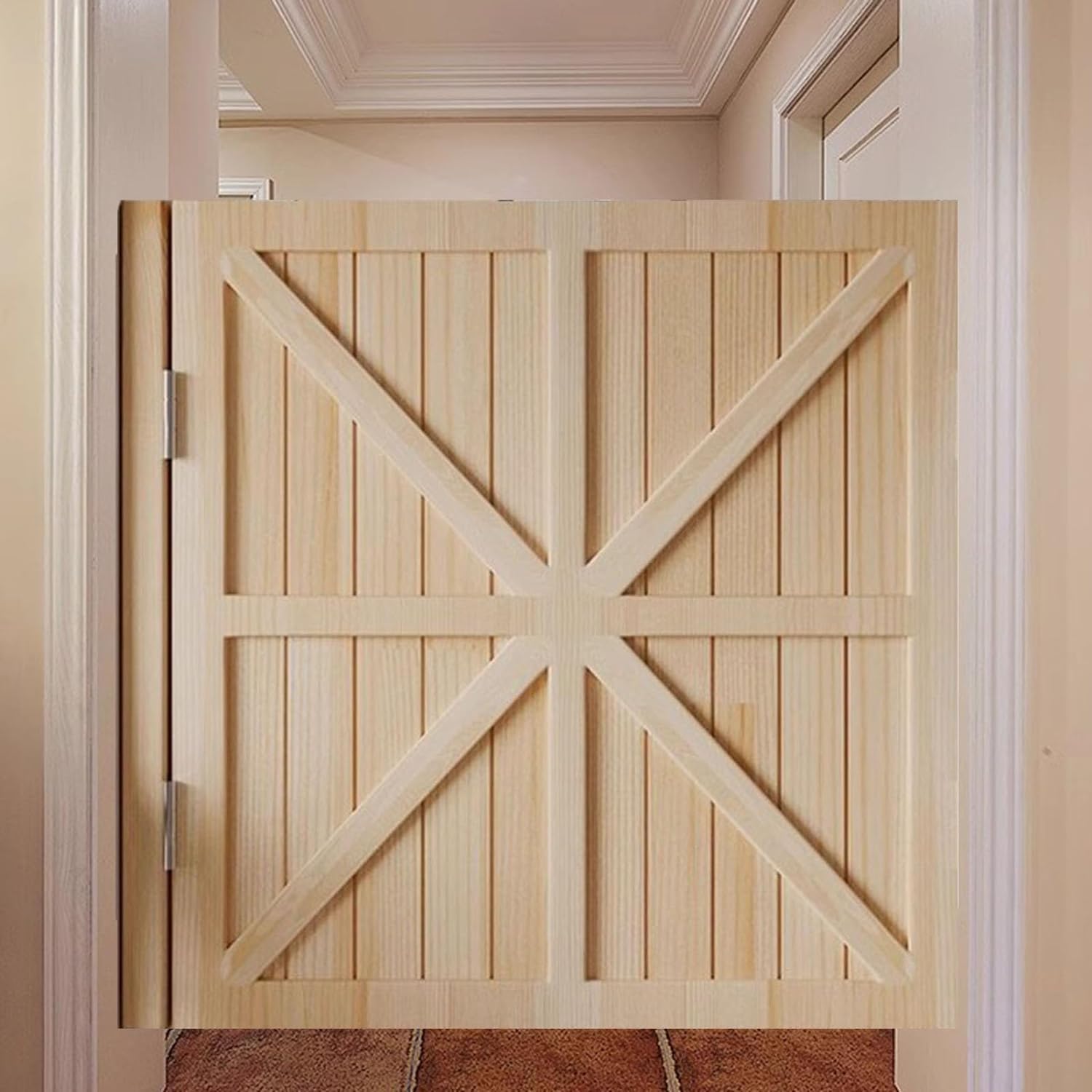 Portes de café battantes NAKEAH en bois naturel W55 x H90 cm