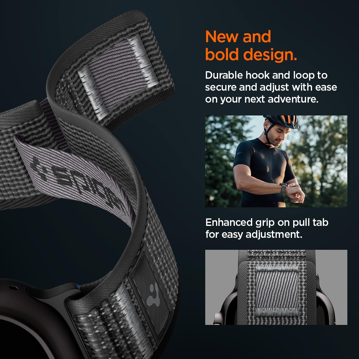 Spigen Athlex Air 2 Armband Entwickelt für Apple Watch Ultra 3/2/1 49mm, Serie 11/10 46mm und Serie 9/8/7/6/5/4/SE 45mm,44mm Stoffarmband