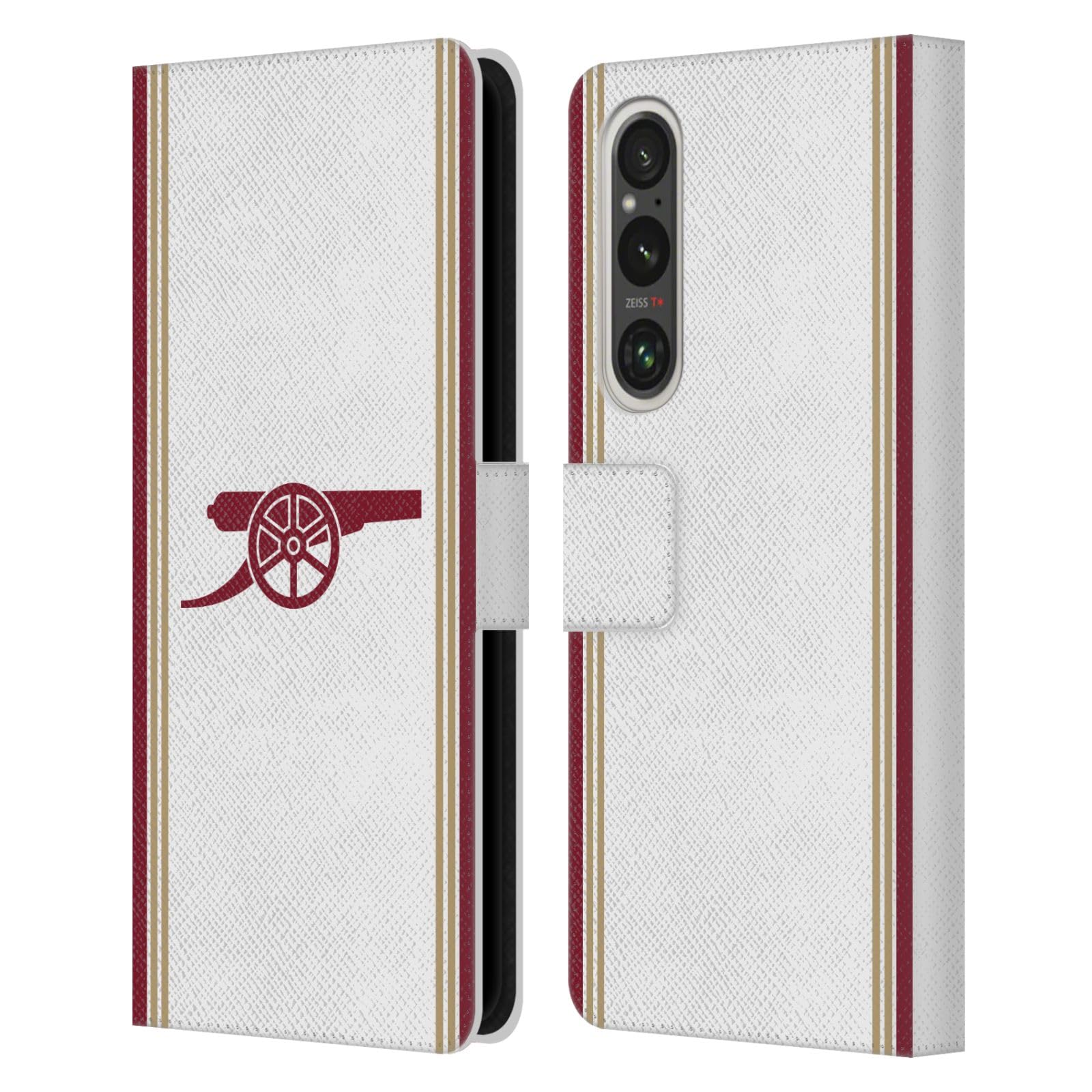 Head Case Designs Officially Licensed Arsenal FC Third 2025/26 Kit Leather Wallet Case Compatible With Sony Xperia 1 V 5G