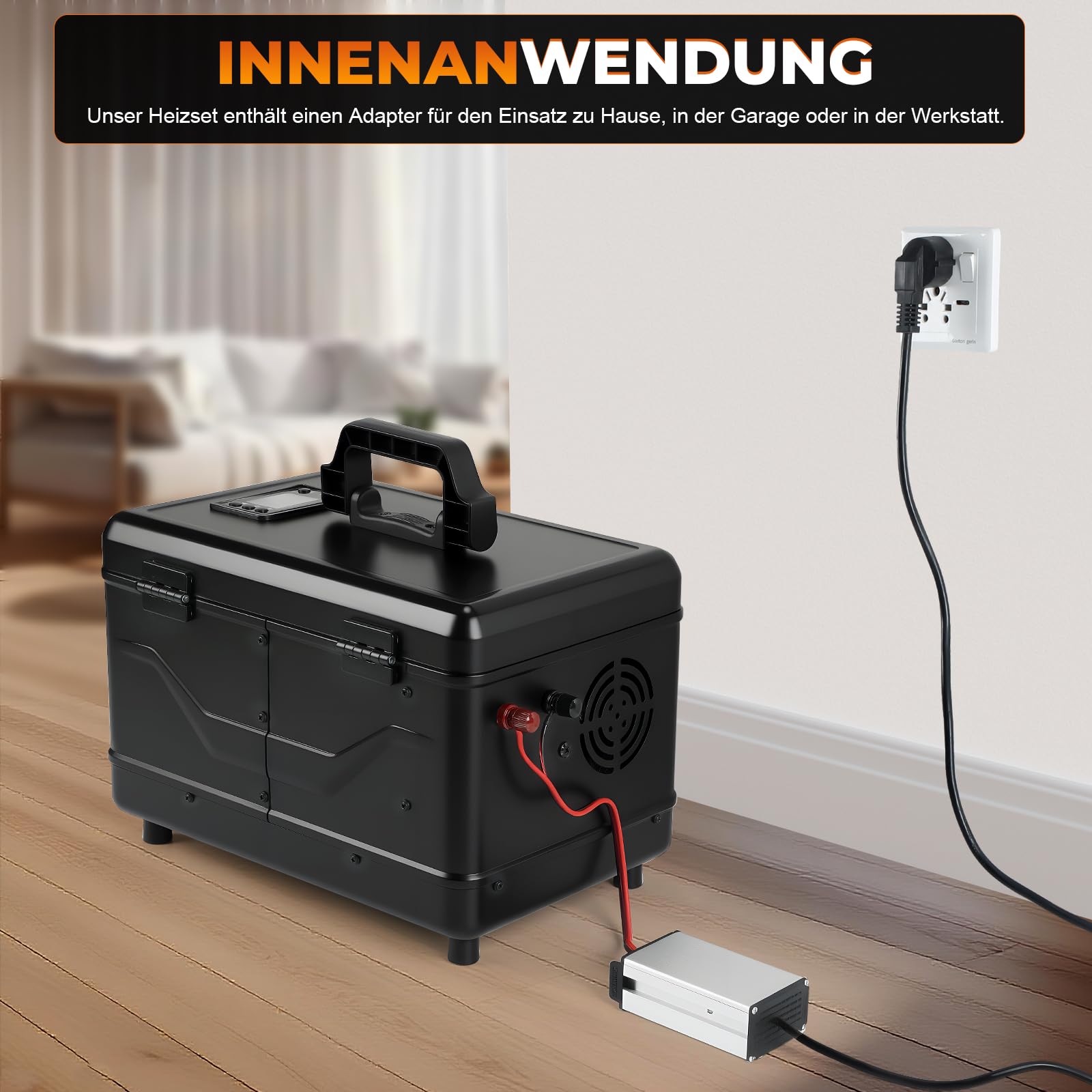 Dieselheizung 220-240V AC & 12/24V DC 8 kW, All-in-One 5L Diesel Standheizung mit Bluetooth APP Fernbedienung und LCD Bildschirm, für Zuhause, Werkstatt, Garage, Wohnmobil, LKW, RV, Boot Schwarz