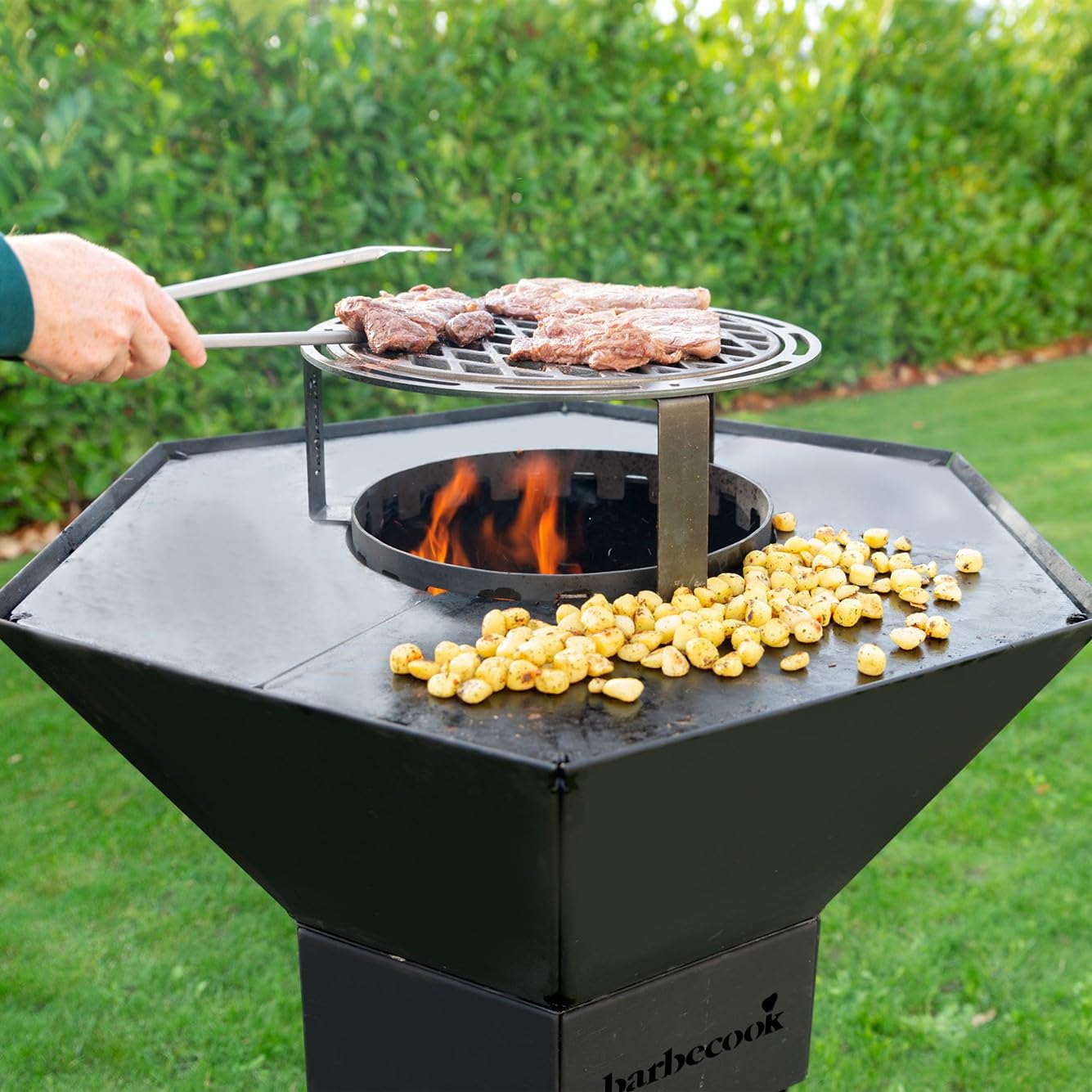 Barbecook Ruszt do grillowania 36 cm Dynamic Centre do otwartego grilla na drewno Nestor z żeliwa, akcesoria do grillowania