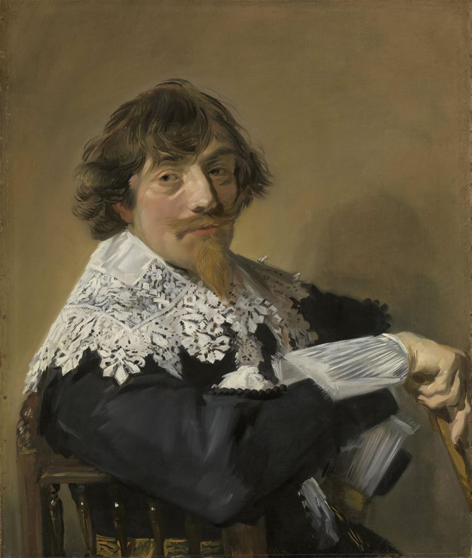 POSTERIIk Vintage Print Pop Art Landscape Artwork Portrait of a Man by Frans Hals Art Prints for Office Home Decor 60x90cm