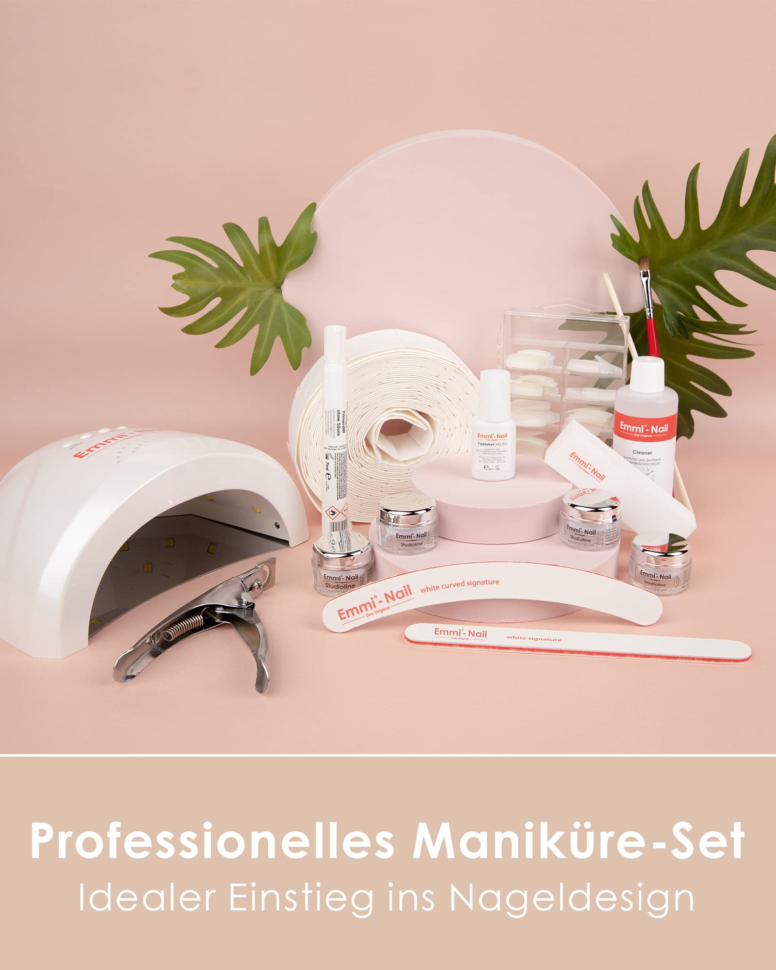 Emmi Nail Gelnägel Starterset Galaxy | 16-teiliges Set Mit UV/LED-Lampe, 4x Gel Nagellack & Zubehör | Professionelle Maniküre Zum Nägel Selber Machen