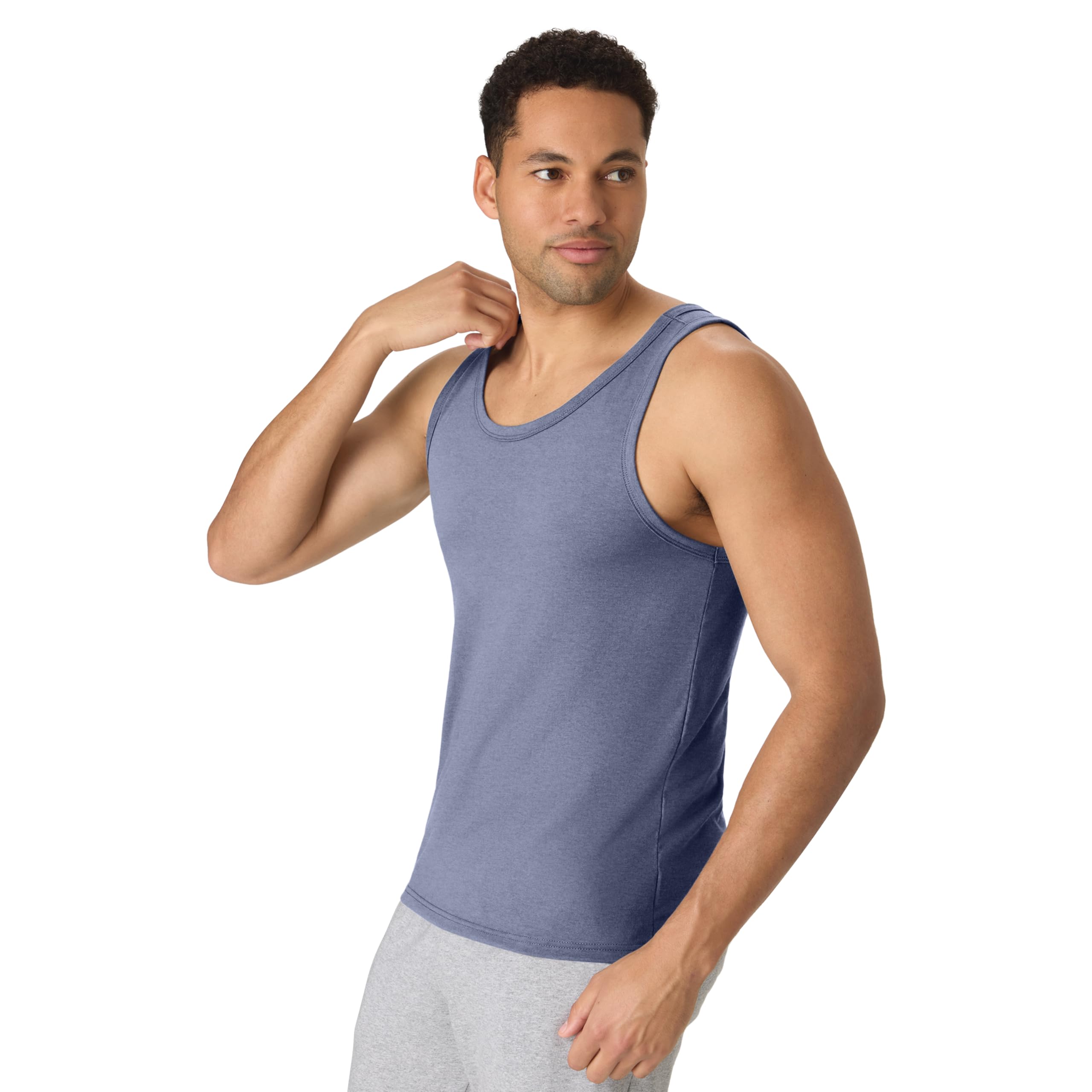 Hanes Originals Tri-Blend Tank Top, Lightweight Tanks for Men, Sleeveless Tank Shirt T-Shirt Uomo (Pacco da 1)