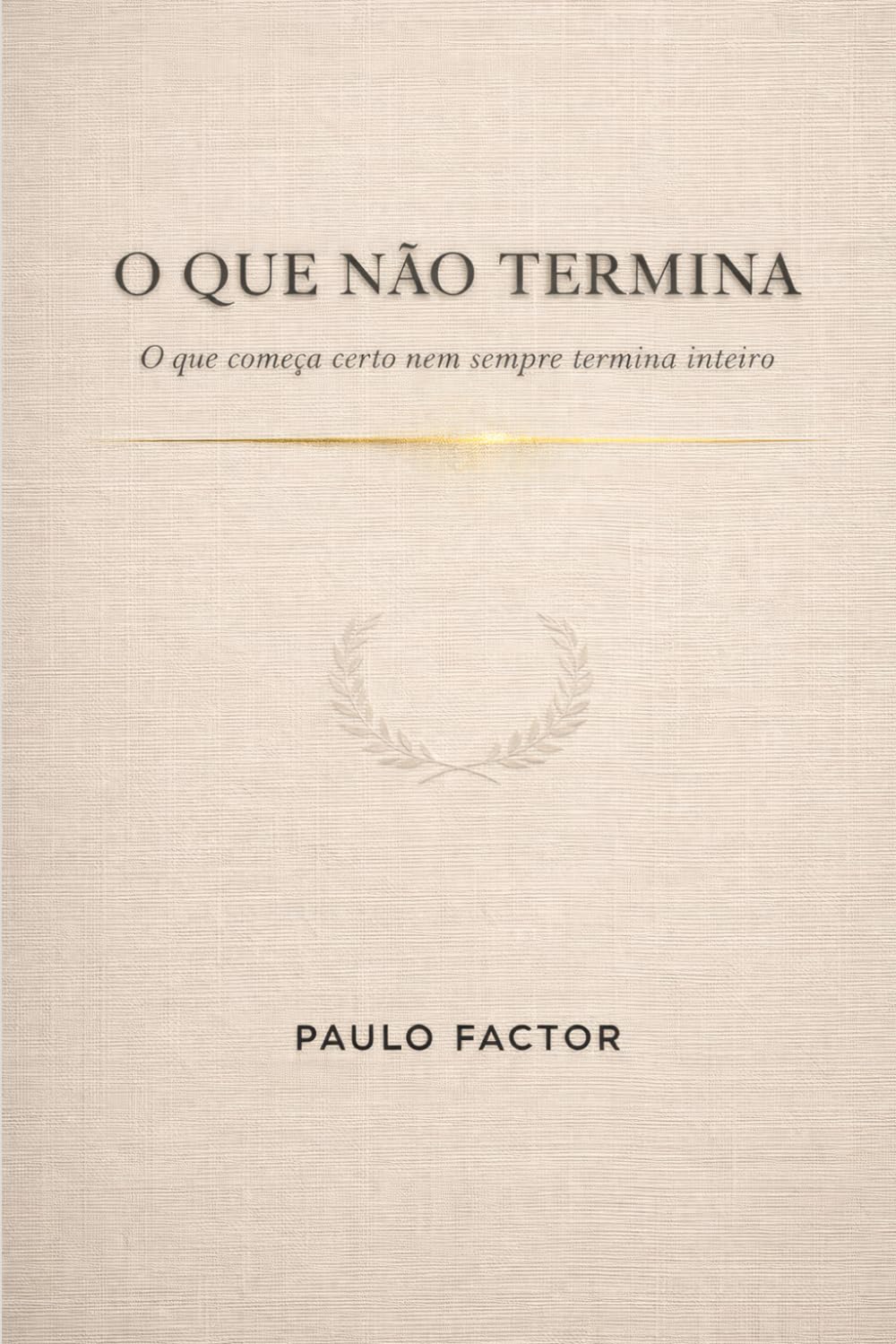 O Que Não Termina: O que começa certo nem sempre termina inteiro.