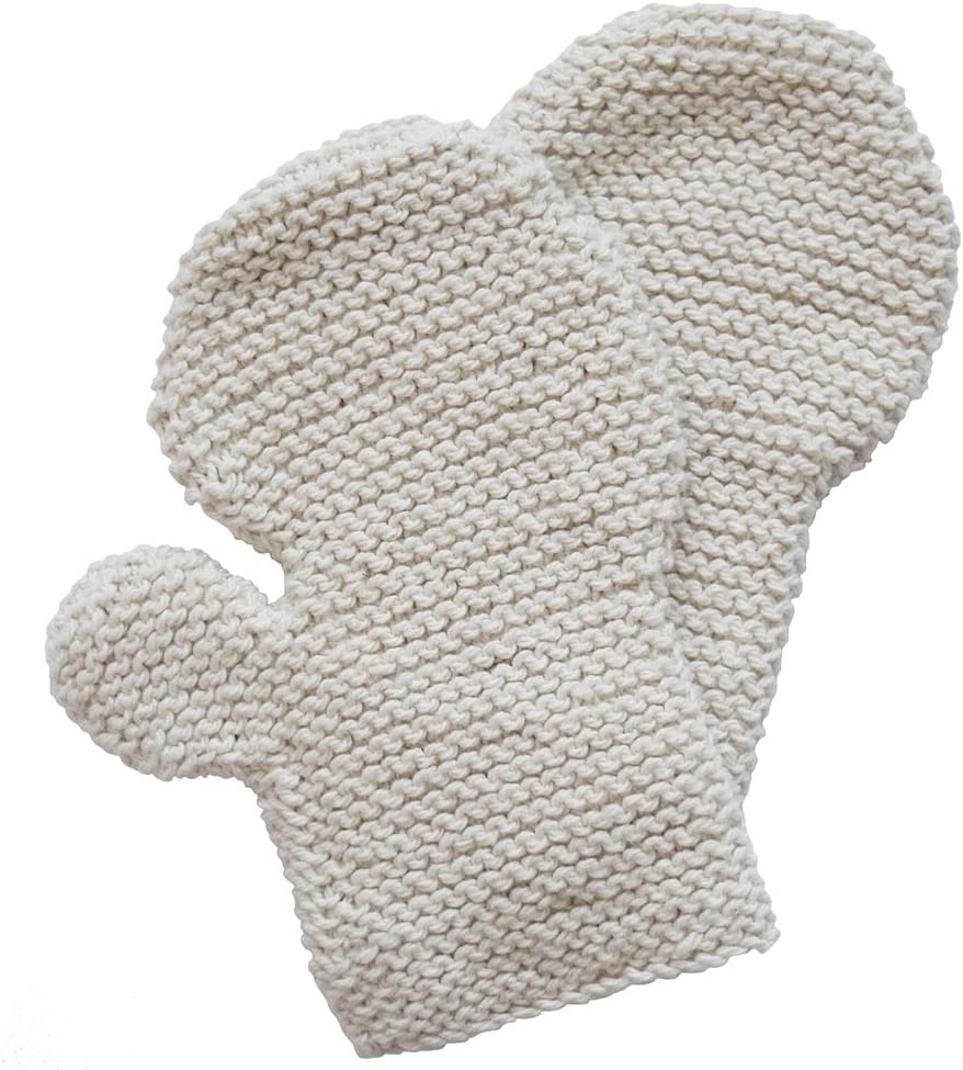 Toockies Hand Knit 100% Certified Organic Cotton Exfoliating Circulation Gloves