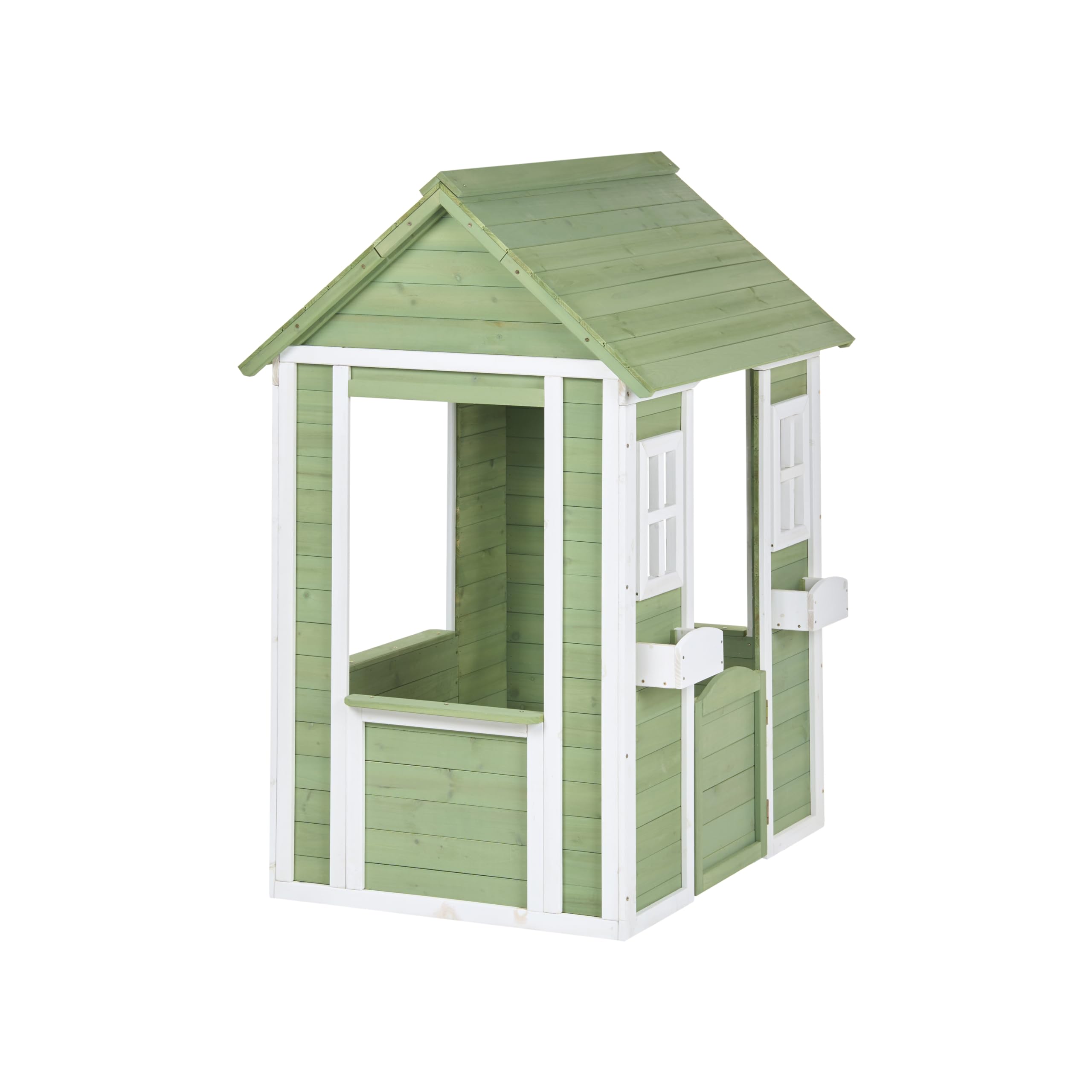 Casita de jardín casa de Juegos Infantil de Madera Verde Sauris