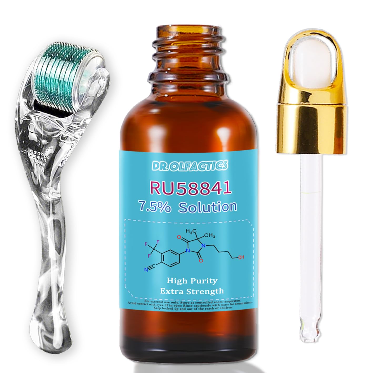RU58841 Solução 7,5% 59 ml, 75 mg/mL, bloqueador DHT de força