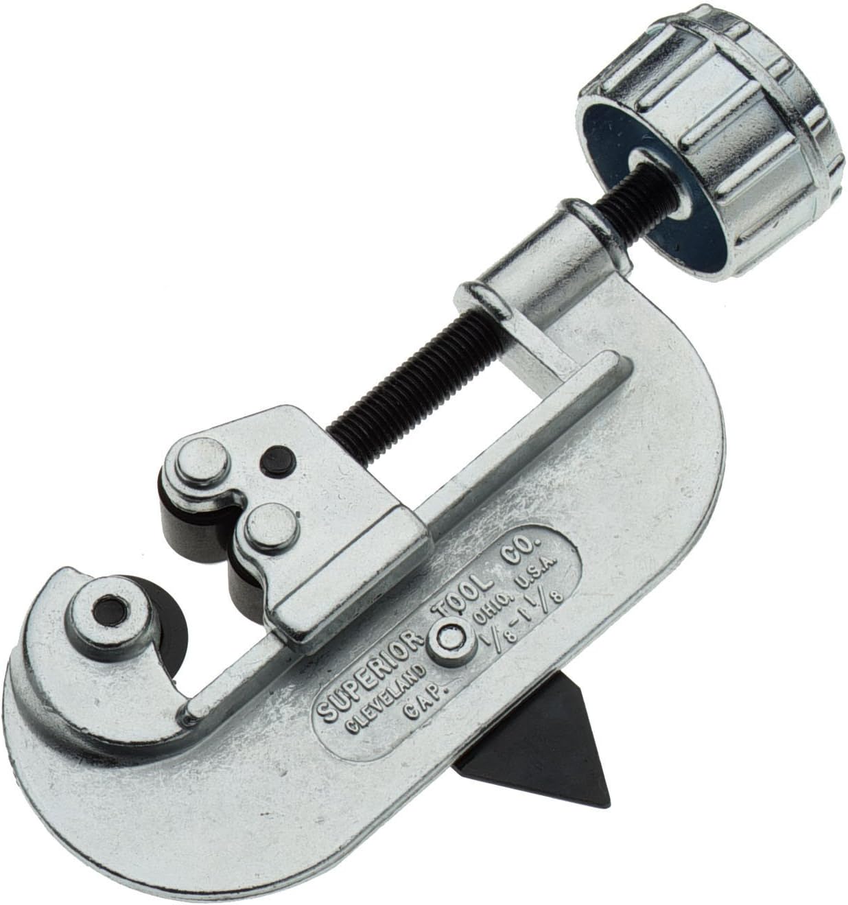 Superior Tool 35275 1-1/8 O.D. Economy Screw Feed Tubing Cutter-One and One Eighth Outside Diamaeter Tubing Cutter with Fine-Pitch Thread for Increased Torque