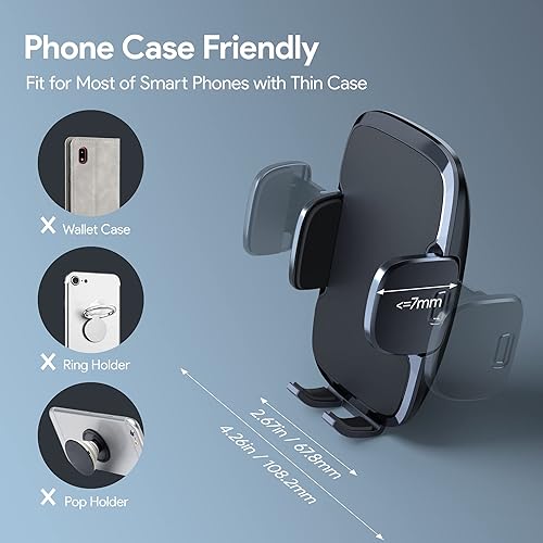 Miniatura 7 de Soporte de teléfono para automóvil brazo flexible de 6.2 pulgadas Soporte de teléfono celular para salpicadero del parabrisas succión fuerte lavable