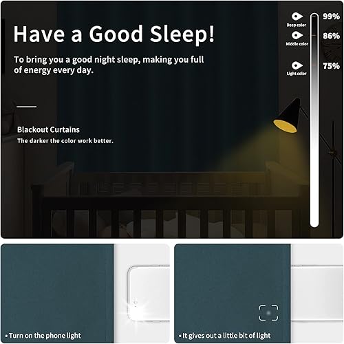 Miniatura 2 de Easy-Going - Cortinas blackout unicolor, con ojales, para aislamiento térmico, reducción de ruido y oscurecimiento de habitación o sala de estar, 2