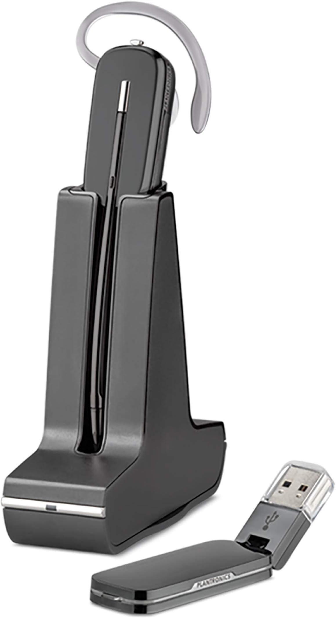 PlantronicsSAVI W440 Convertible, Wireless DECT Headset System for Laptop, Softphone & Multimedia Use - Black & Silver