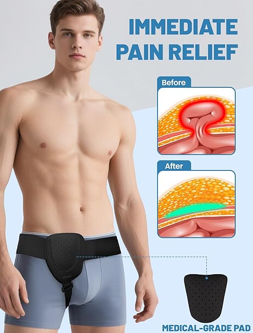 Faja Hernia Hombre Mujer Soporte Inguinal Ajustable Cómoda miniatura 2
