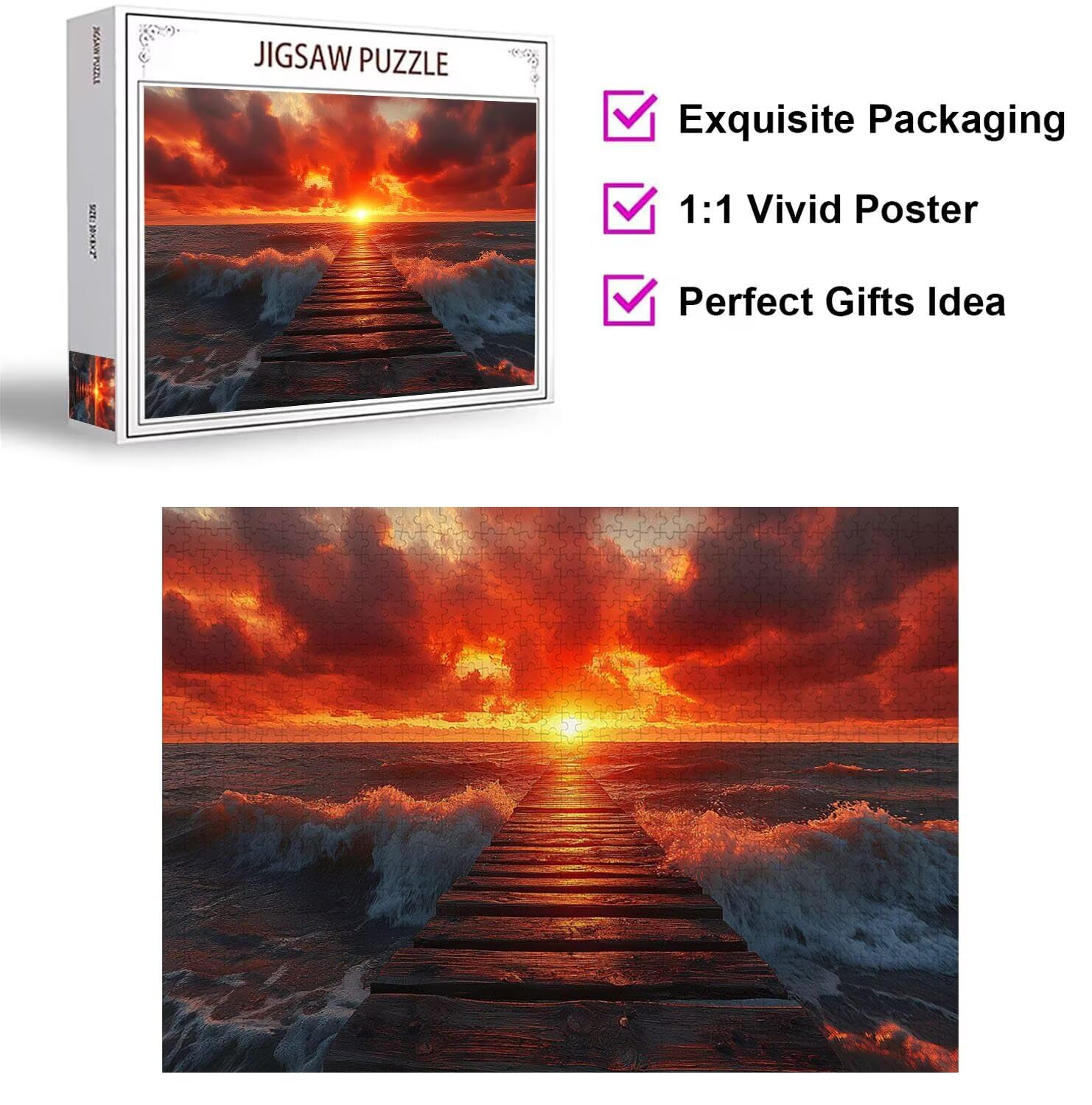 Puzzle 5000 Pezzi Sole calante Puzzle Adulti, Gioco Educativo, n-459