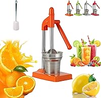 Vista 8 de Prensa de jugo de hierro fundido, exprimidor de prensa manual, exprimidor manual de hierro fundido para hacer jugo fresco de limón y naranja, fácil