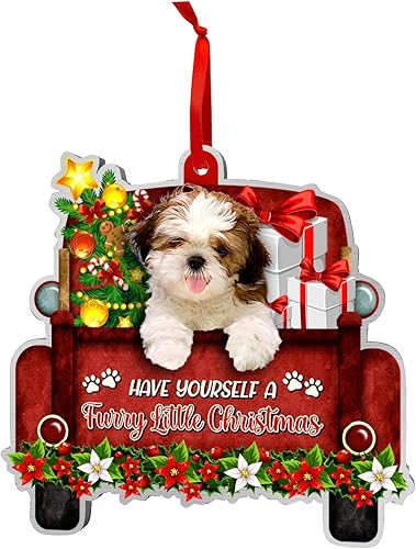 Adornos de perro pastor australiano, árbol de Navidad, adorno de aluminio para automóvil de pastor australiano (no 3D), decoración de Navidad 2023