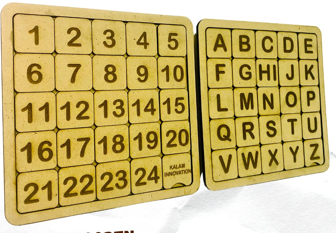 KALAM INNOVATIONS Indian Engraved Wooden Combo Alphabet Number Puzzle for Kids Learning (B0CR19HGVH) Amazon Price History, Amazon Price Tracker