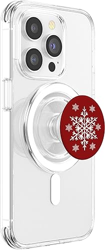 Miniatura 9 de Soporte para dedos de Navidad con copos de nieve para temporada navideña, PopSockets estándar PopGrip