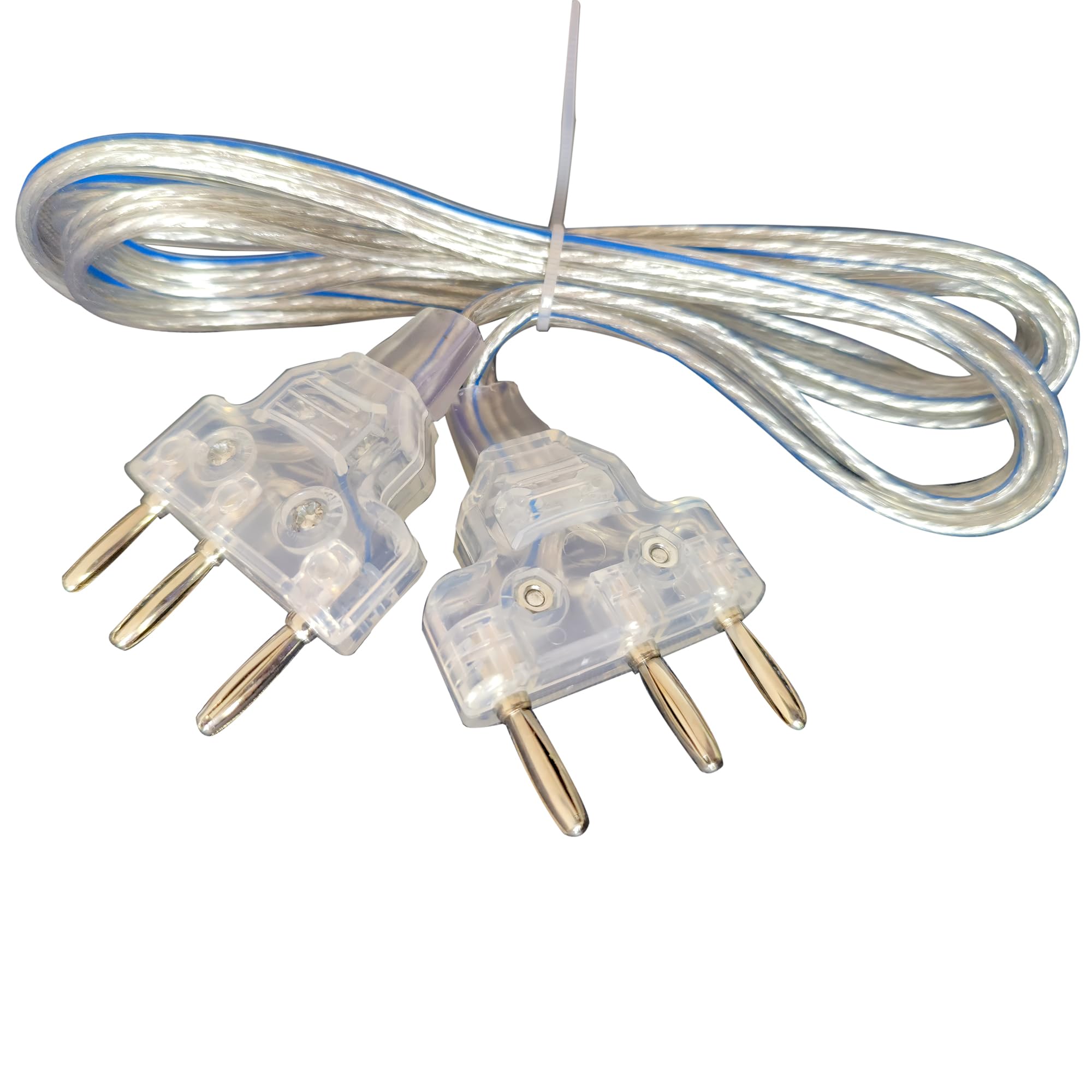 LEONARK Fechten Degen Säbel Florett Körperkabel Maske Kabel Fechtungsdrahtklemme Clip - Zwei-Pin-Stecker/DREI-Pin-Stecker Klarer Draht (Set von 2)