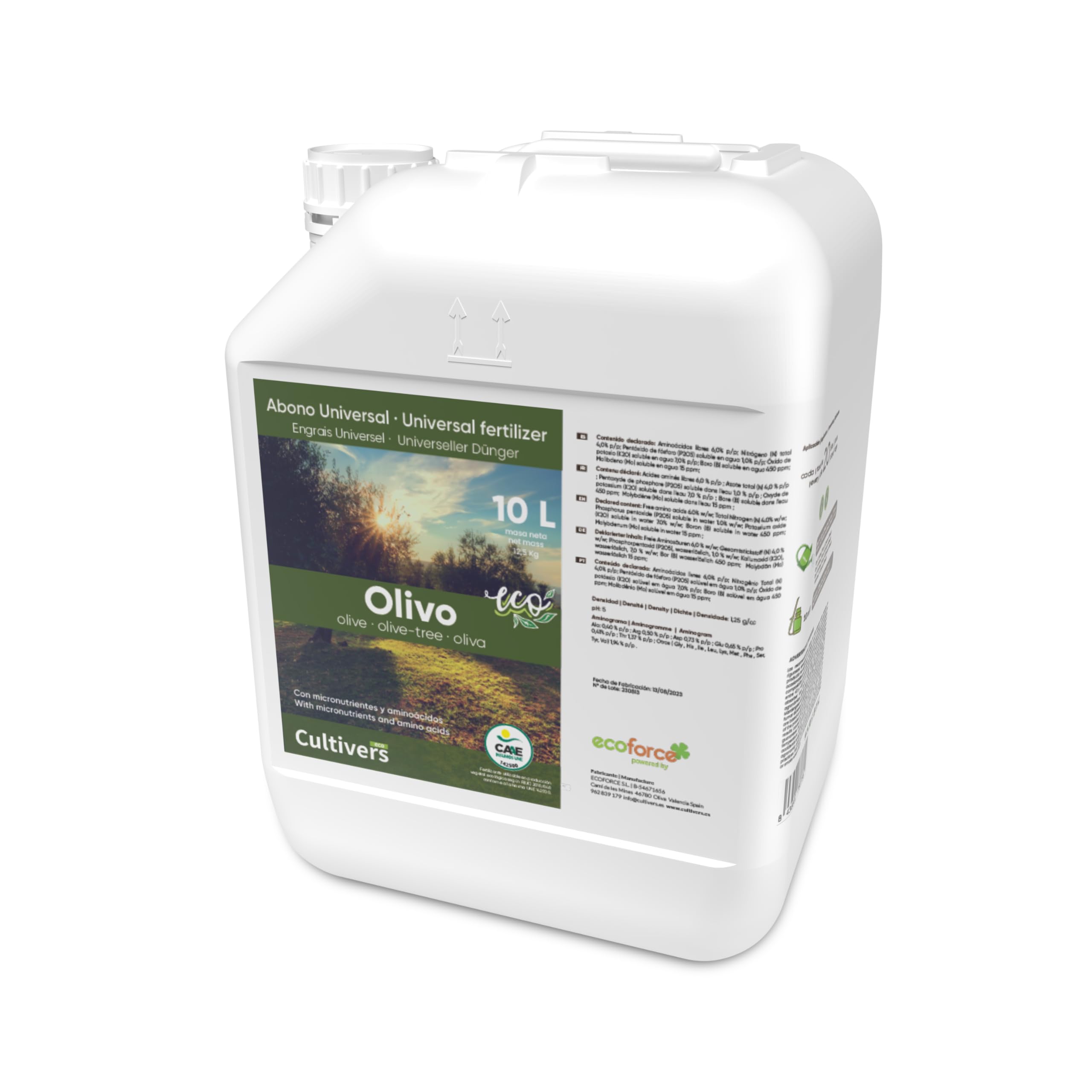 Fertilizzante Liquido Organico CULTIVERS Per Conifere E Siepi - 250 Ml, 100% Naturale, NPK 4-1-4