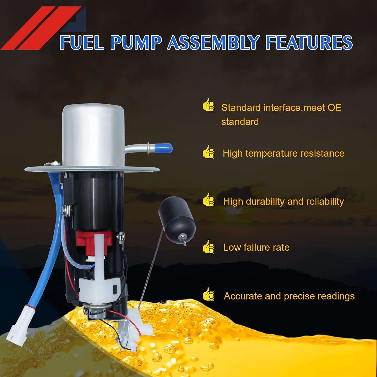 15100-01H00 Fuel Pump Module Assembly Compatible with Suzuki 2006-2007 GSX-R600 Fits for Suzuki GSXR 750 2006 2007,Replaces# 1510001H00 15100-01H00 (3 Pin) - Image 4