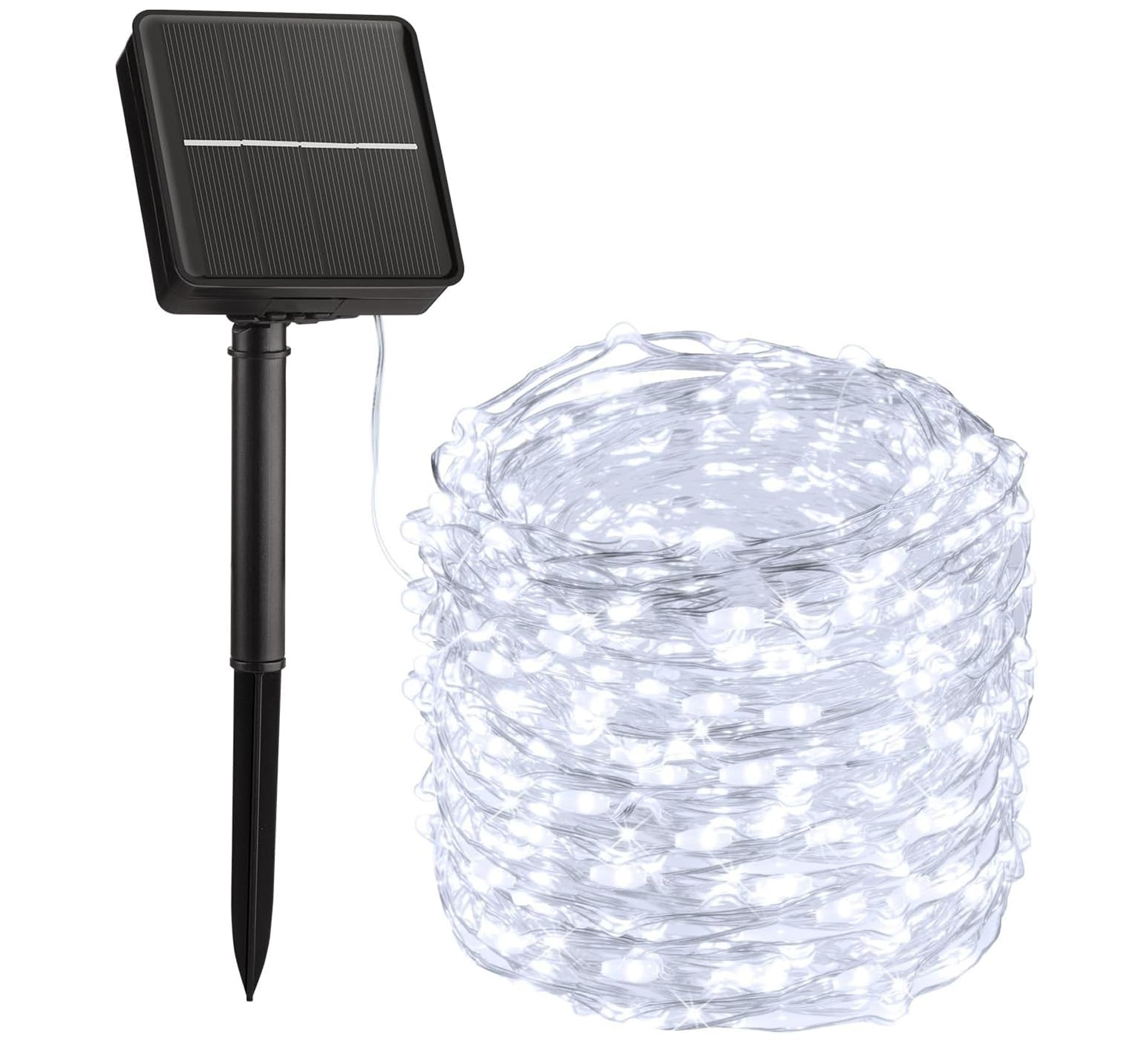 KINGCOO Solar String Lights Outdoor, Waterproof 20M 200LED Copper Wire Solar Powered Fairy Decorative Lights for Christmas Garden Yard Tree BBQ Patio Wedding Party (White)