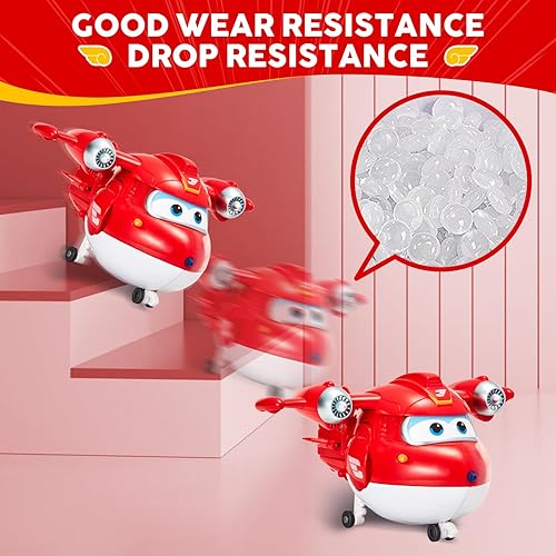 Vista 18 de Super Wings Figura de acción de Paul Airplane Toys de 5 pulgadas, avión a robot en 10 pasos, avión de juguete para niños y niñas de 3 a 5 años