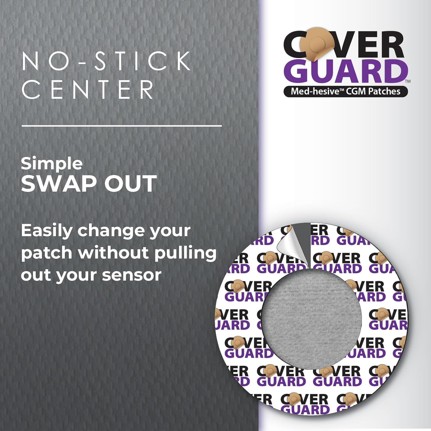 CGM Overpatch | Dexcom G7, Stelo | Purple Full Coverage Design| 25-Count | Waterproof Adhesive | Anti-Fray | Easy Application & Removal | Made in USA | Sensor Protection