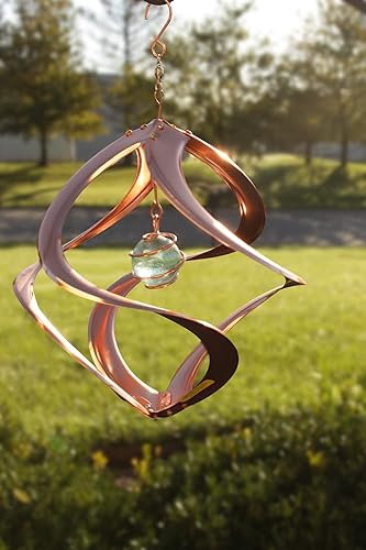 Miniatura 23 de Red Carpet Studios 31071 - Molinillo de viento pequeño Cosmix para interiores y exteriores, decoración de jardín, 11 pulgadas, cromado, cristal