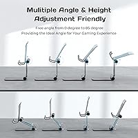 Vista 2 de MEPATEM Base de soporte ajustable para cubierta de vapor, base plegable de aleación de aluminio antideslizante para escritorio, cuna de muelle