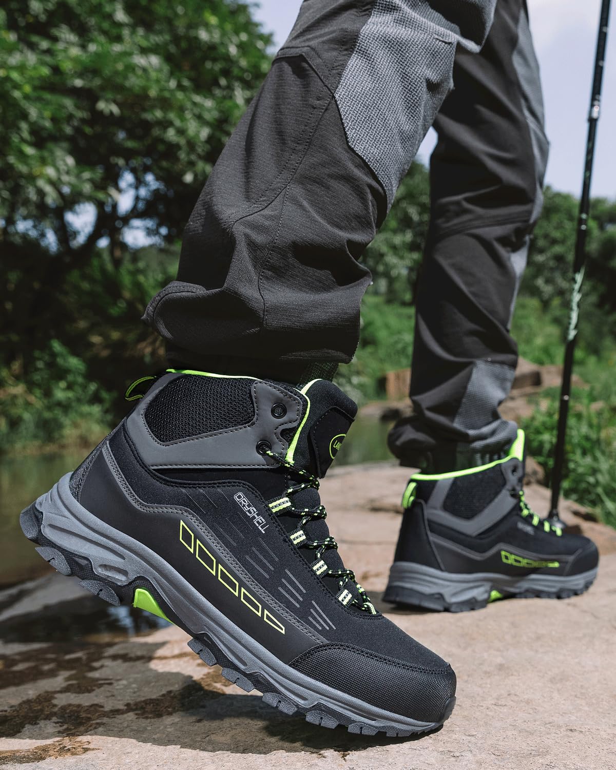 LANGDU Chaussures de Randonnée Homme Femme Trekking Voyages Respirant Promenades Antidérapant Sneakers Taille 37-46 EU
