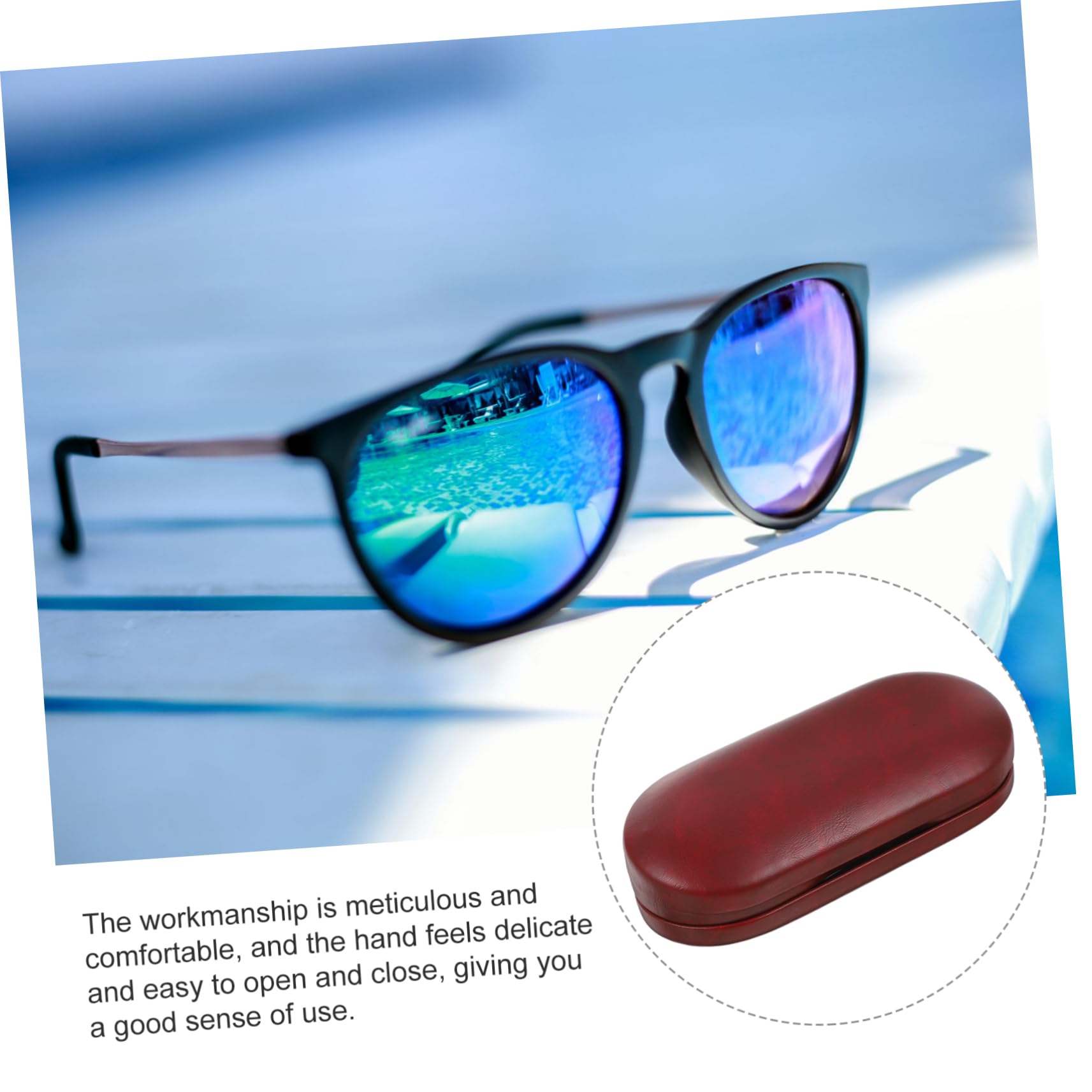 PACKOVE 5juegos Estuche De Gafas Profesional y Estuche De Diseño Portátil De Doble para y Elegante