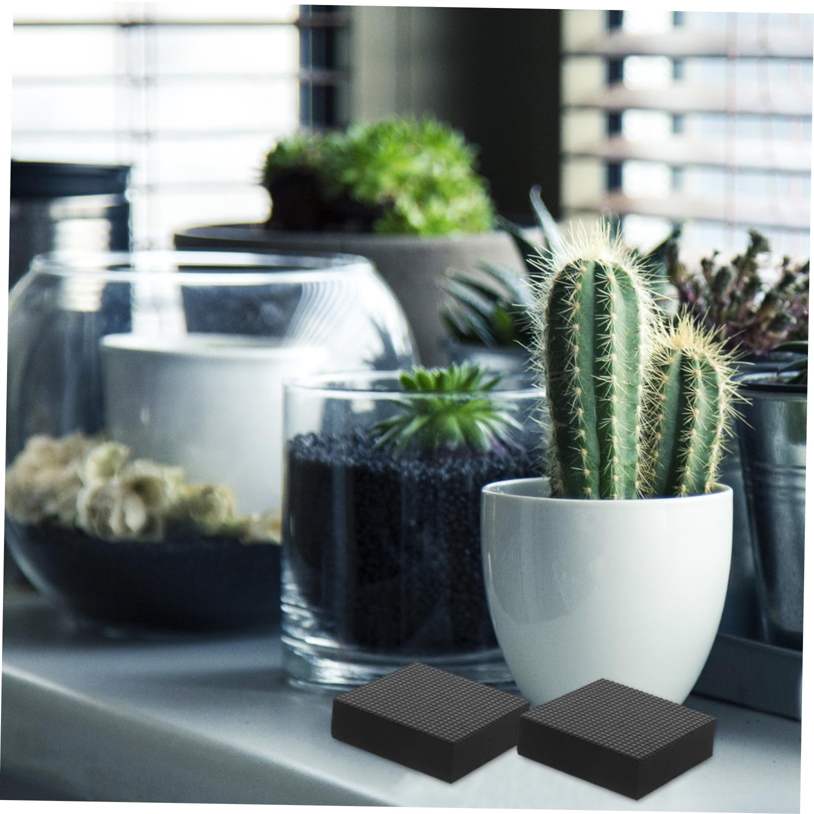 Toyvian 8 Stück rutschfeste Gummi Pflanztopffüße 50x50x15mm Kleine Blumentopferhöhung Für Außentöpfe Terrasse Balkon Stapelbare Pflanzenerhöhung Mit Bodenschutz