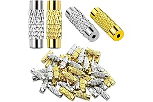 50 Pcs Brass Screw Clasp End Caps for Jewelry Making