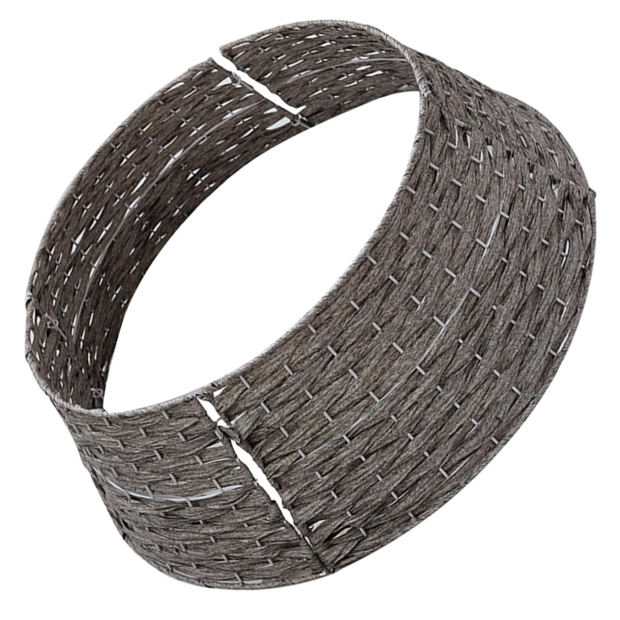 Abaodam Copri Base Intrecciato in Rattan Piccolo Grigio Gonna e Collare per Albero di Natale, Decorazione Natalizia Rustica per Supporto Albero, per Allestimenti Festivi e Ambienti