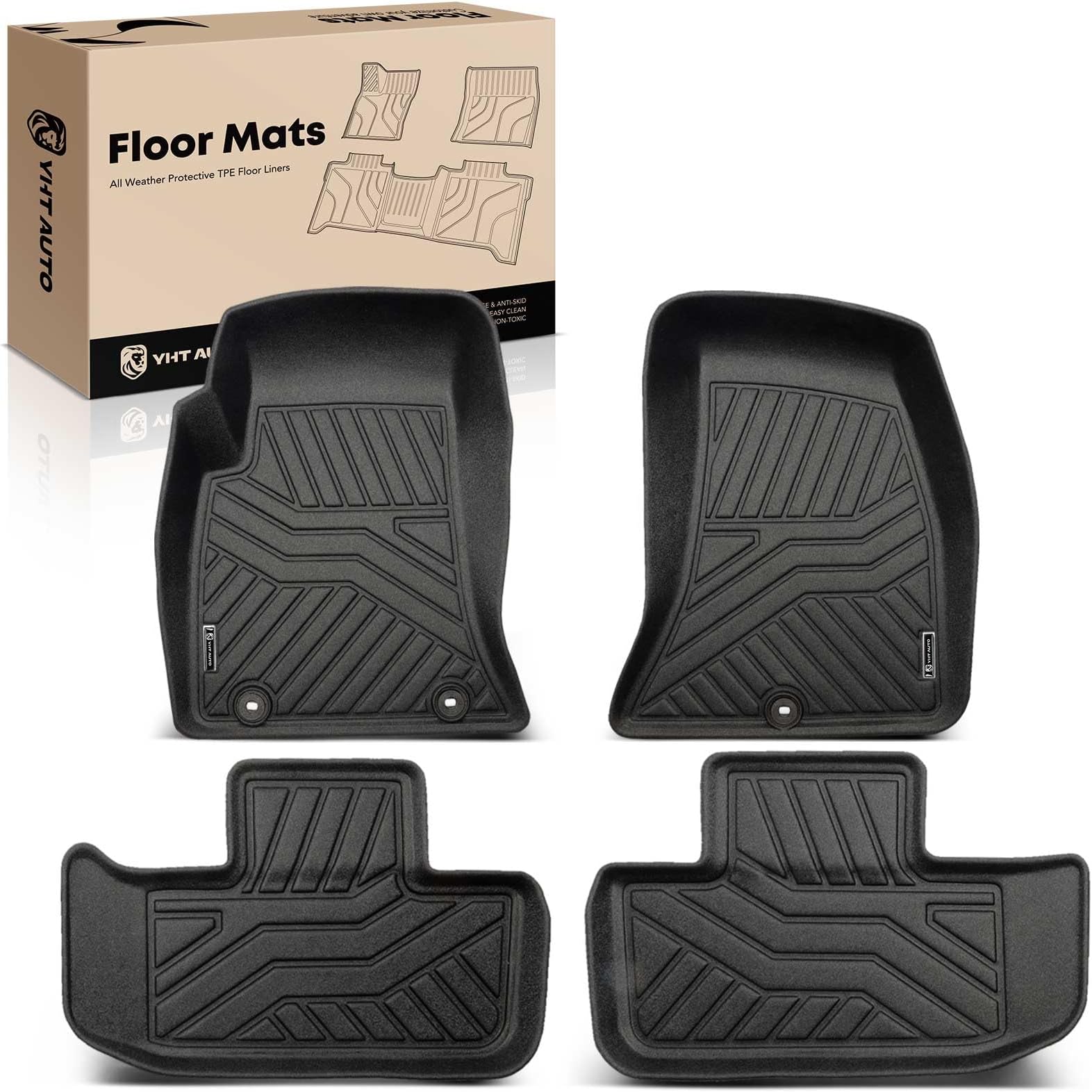 YHTAUTO Automotive All Weather Floor Mats Compatible with