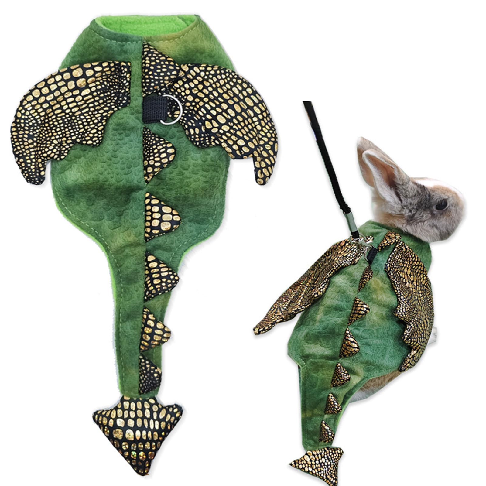 Harnais et laisse pour petit animal - Costume de dinosaure - Vêtements pour cochons d'Inde, hamster, cochon d'Inde