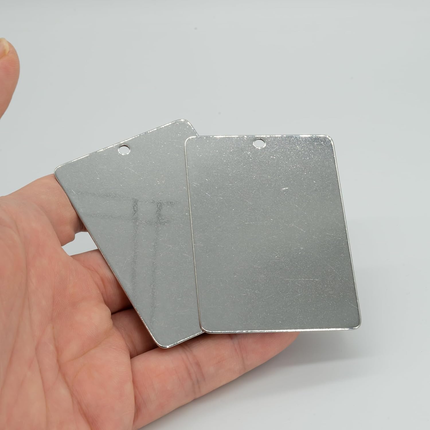 StayMax 2 x 3 Inch Metal Engraving Blank Tags Rectangle Stamping Blanks 50 Pack - Image 3