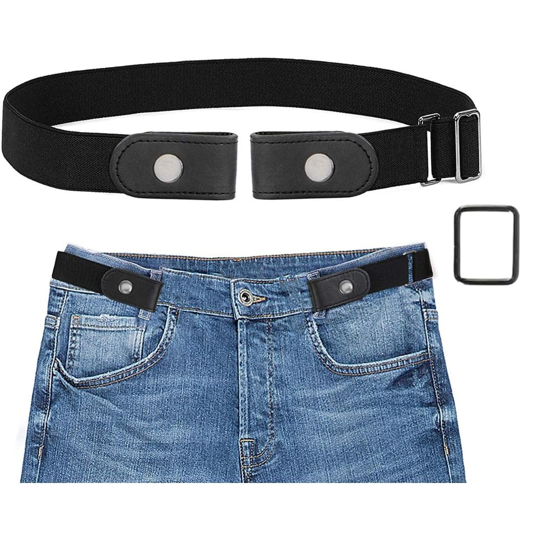 Buckle Free Comfortable Elastic Belt for Women or Men nvisible Elastic Belt for Jeans Pants Dresses Stretch Waist Belt-image-47