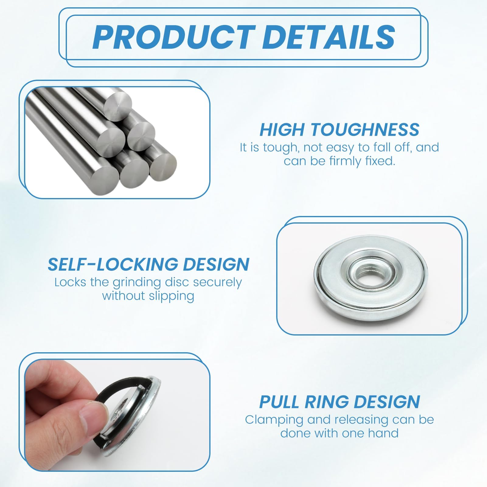 M14 Quick Release Clamping Nuts 45mm with Pull Ring for Dewalt Angle Grinder - Heavy Duty Locking Retaining Flange Attachments - Image 3