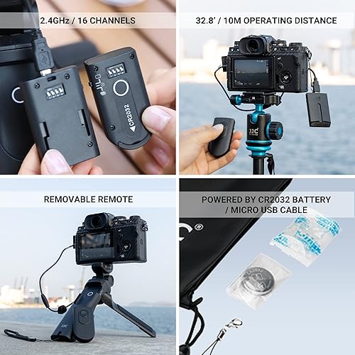 Miniatura 3 de JJC Agarre de trípode de disparo RR-100 con control remoto inalámbrico de 2.4 GHz para Fujifilm Fuji X-T5 X-T4 X-T30 II X-T20 X-PRO3 X-PRO2 X-E4