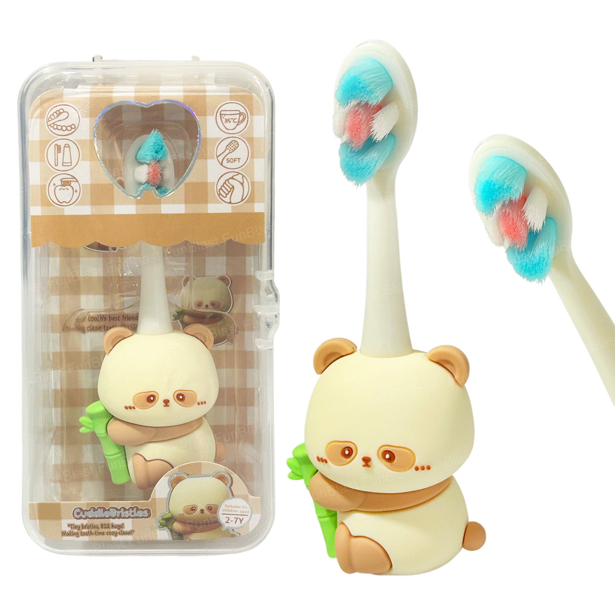 FunBlast Kids Toothbrush – Animal Design Soft Tooth Brush, Extra Microfiber Soft Bristles Toothbrush for 3-6 Years old Children, Manual Toothbrush for Kids, Boys and Girls (PandaB)-image-43